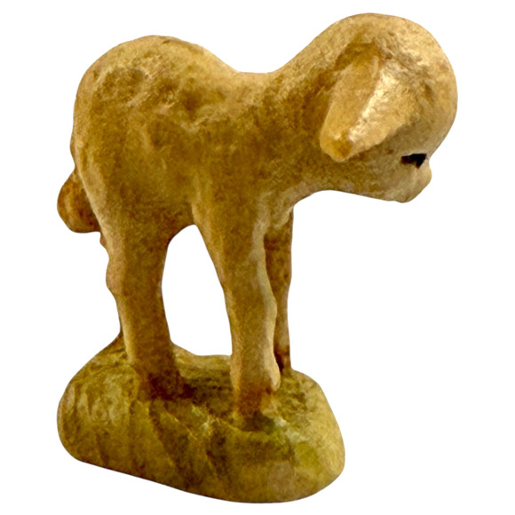 Anri Nativity 3" Scale Lamb Standing Sheep Carved Mini Figurine Italy Animal HTF - Picture 9 of 12